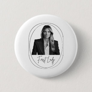 Melania Trump 2025 First Lady Inauguratie Foto M Ronde Button 5,7 Cm