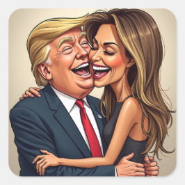 Melania Trump, Donald Trump Vierkante Sticker