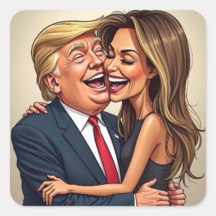 Melania Trump, Donald Trump Vierkante Sticker