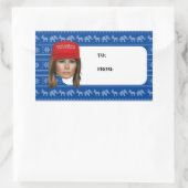 Melania Trump MAGA Kerstmis Rechthoekige Sticker (Tas)