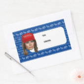 Melania Trump MAGA Kerstmis Rechthoekige Sticker (Envelop)