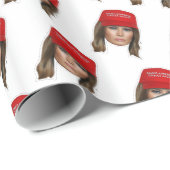 Melania Trump MAGA-kerstpapier Cadeaupapier (Rol Hoek)