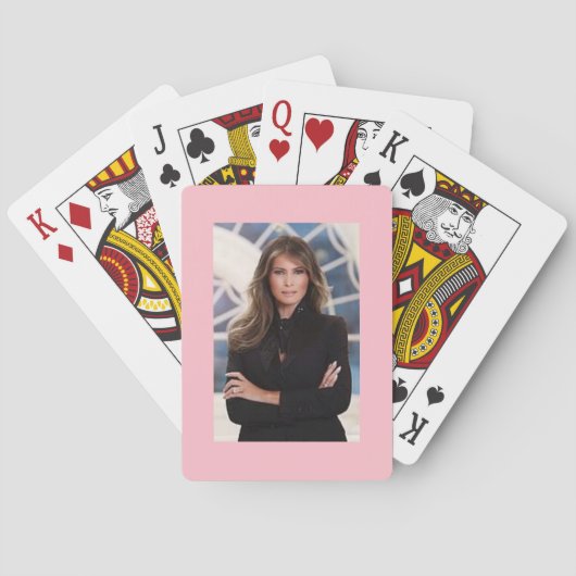 Melania Trump op een speelkaartje Pokerkaarten (Achterkant)