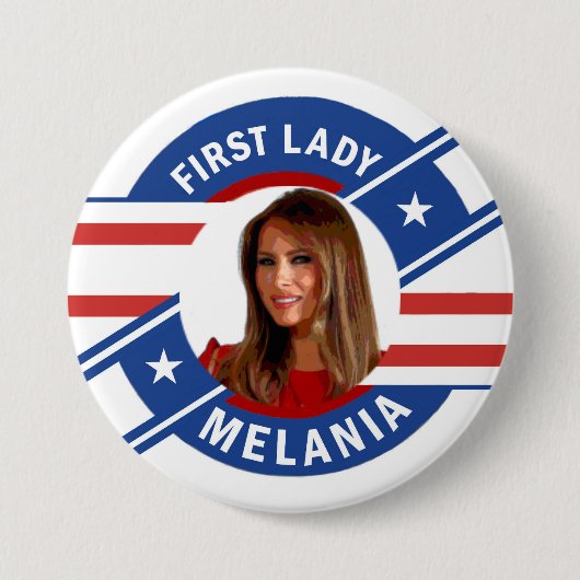 Melania Trump Ronde Button 7,6 Cm (Voorkant)