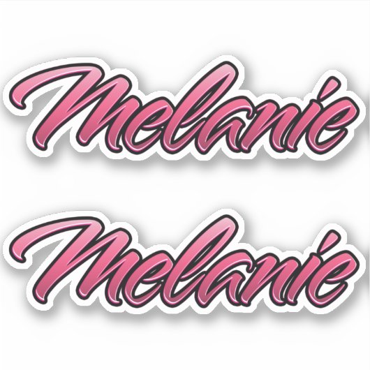 Melanie faded pink Aufkleber Sticker Stickerset (Voorkant)