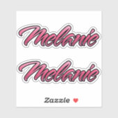 Melanie faded pink Aufkleber Sticker Stickerset (Vel)