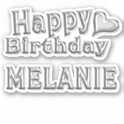 Melanie Happy Birthday Autocollants (Devant)