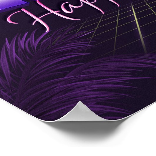 Melanie Name Vorname lila retro Poster Geburtstag (Hoek)