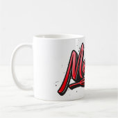 Melanie red heart graffiti Tasse de café (Gauche)