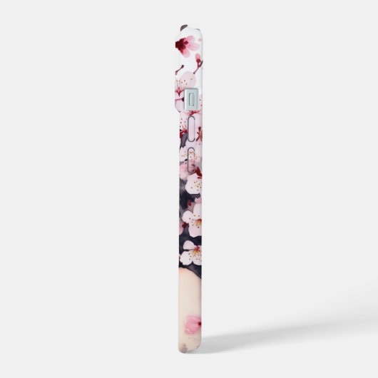 Melanie Sakura Cherry Blossom Meisje iPhone 15 Hoesje (Linkerkant)