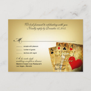 Melanie & Scott Las Vegas Alles In RSVP 5x3.5 Kaartje