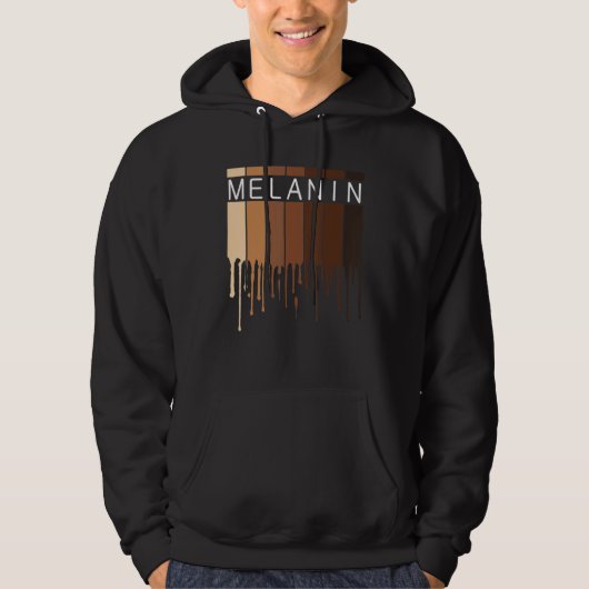 Melanin African American Black Drippin Melanin Hoodie (Voorkant)