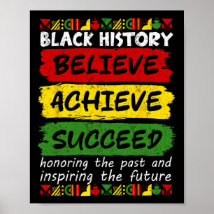 Melanin Afrikaanse zwarte geschiedenis maand gelov Poster