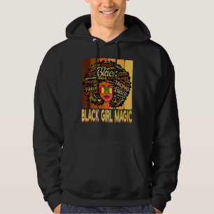 Melanin Afro Black Girl Magic Queen Black Hoodie
