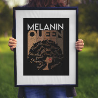 Melanin Afro Koningin Woord Kunst
