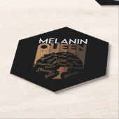 Melanin Afro Queen Word Art Kartonnen Onderzetters (Schuin)