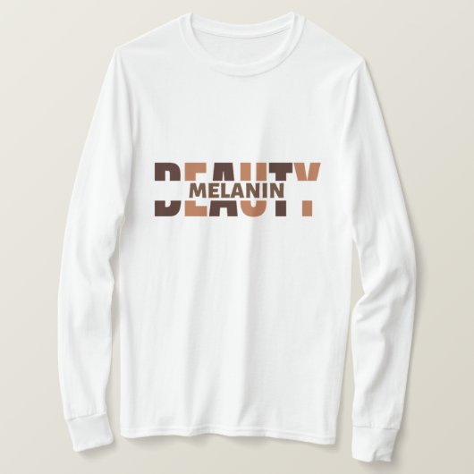 Melanin Beauty Black History Maand T-shirt (Design voorkant)