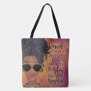 Melanin Berry Beauties Shine Brighter Black Art Draagtas