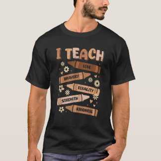 Melanin Black History Month Ik leer Zwarte Geschie T-shirt