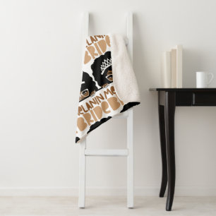 Melanin Bride Sherpa Deken