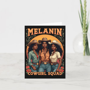 Melanin Cowgirl Squad Sticker Kaart