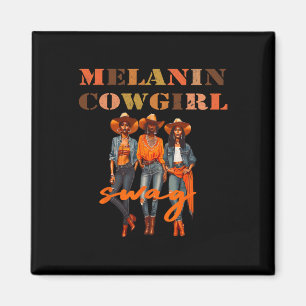 Melanin Cowgirls Afrikaanse Melanin Cowgirl Swag B Magneet