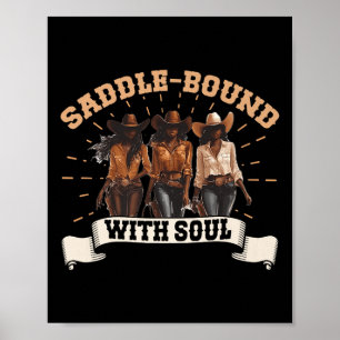 Melanin Cowgirls Afrikaanse Melanin Cowgirl Zwart Poster