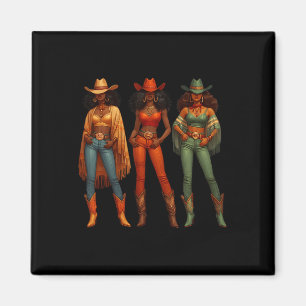 Melanin Cowgirls Afrikaanse Melanine Cowgirl Swag Magneet