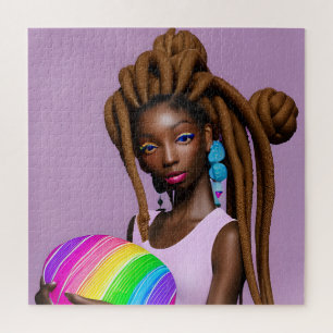 Melanin Easter Rainbow Spring Sista Girl Birthday Legpuzzel
