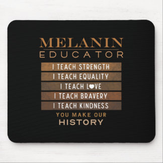 Melanin Educator Zwarte Leraren Afro-Amerikaanse V Muismat