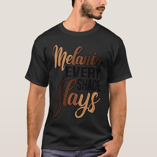 MELANIN EVERY SHADE SLAYS PRIDE T-SHIRT (Voorkant)