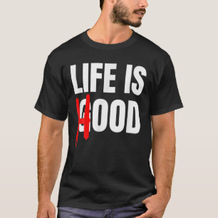Melanin Funny Life is Hood Black Girl Man Afrikaan T-shirt