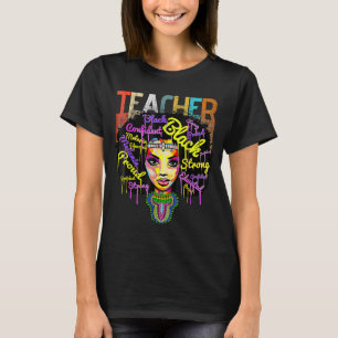 Melanin Girl Black History Maand Teacher Outfit Af T-shirt