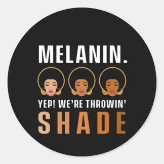 Melanin Girl Woman Black History Month African Gif Ronde Sticker