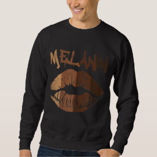 Melanin Lip Kiss BLM BHM Black History Afro Pride Trui