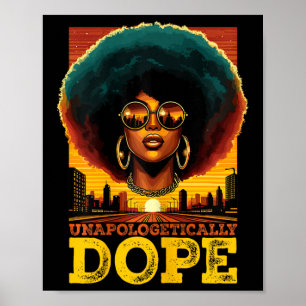 Melanin onbeschaamd drug Juneteenth Black zijn Poster