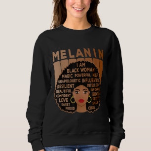 Melanin Pride Black Woman Afro American Black Girl Trui