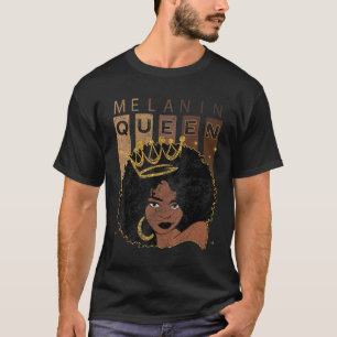 Melanin Queen African American Strong Black Natura T-shirt
