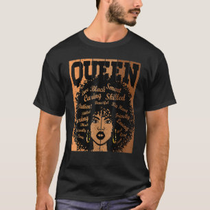 Melanin Queen African American Strong Black Natura T-shirt