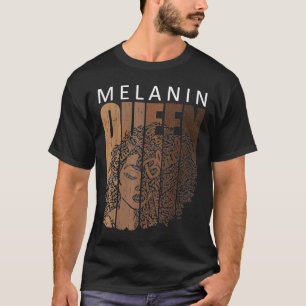 Melanin Queen African American Strong Black Natura T-shirt