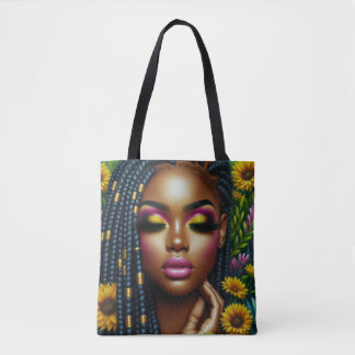Melanin Queen Floral Sac fourre-tout