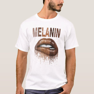 Melanin Queen Lips Black History Mah Pride Afric T-shirt