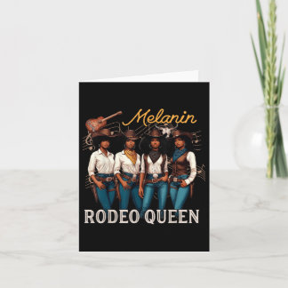 Melanin Rodeo Queen Black Cowgirl Afro-Amerikaans Kaart