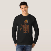Melanin Skeleton Rock Hand Black History Month BLM T-shirt (Voorkant volledig)