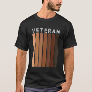 Melanin Veteran Afro Woman Veteran Black Que T-shirt
