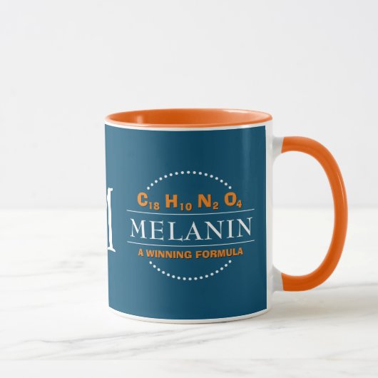 MELANIN Winning Formula Blauwgroen Monogram Mok (Rechts)