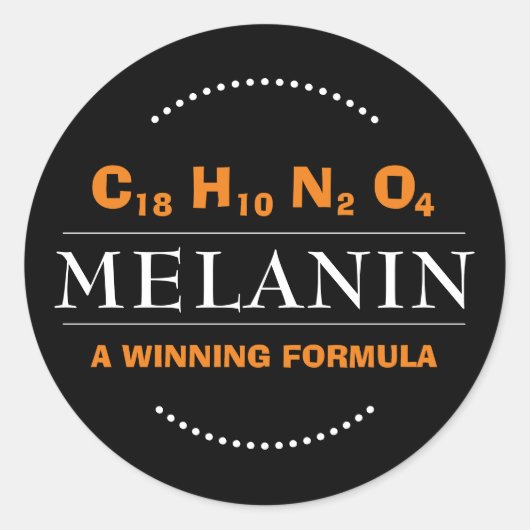 MELANIN Winning Formula Ronde Sticker (Voorkant)