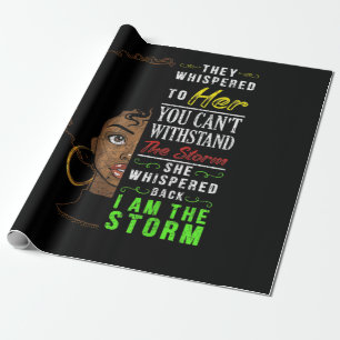 Melanin Women African American Pride Black History Cadeaupapier