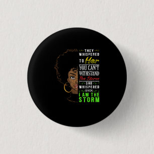 Melanin Women African American Pride Black History Ronde Button 3,2 Cm