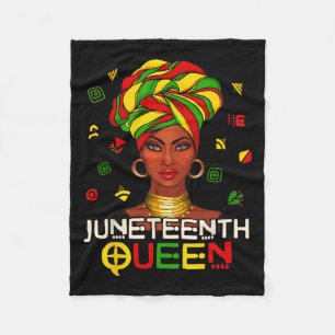 Melanin Zwart Koningin Vrouwen Hoofd Wrap Vrijheid Fleece Deken